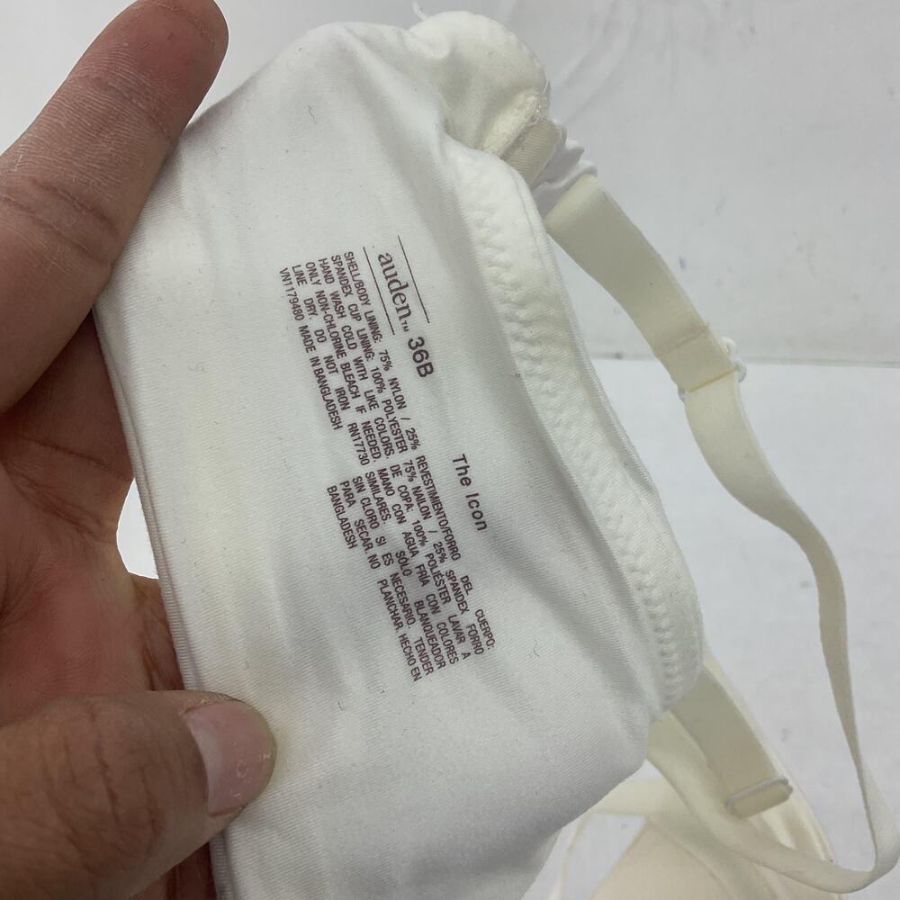 Auden Solid White Push Up Bra 36B Nylon New With Tags - Women's - Picture 5 of 6